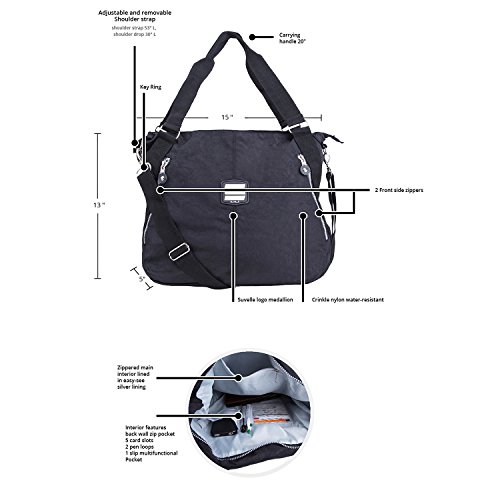Crossbody-Bags-for-Women-Large-Tote-Nylon-Lightweight-Travel-Purse-Multi-Pocket-Shoulder-Bag-Handbags