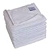 Pacific Linens soft washcloths for face Hand Fingertip Towels 12 Pack 100% Cotton White 12x12 inch for kids wash cloths for body and face 12 pack sets
