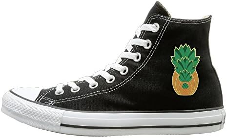 Hilo Canvas Shoes Pineapple Pattern Hi-Top Unisex Canvas Sneaker- Season Lace Ups Shoes Casual Trainers Men And Women 41