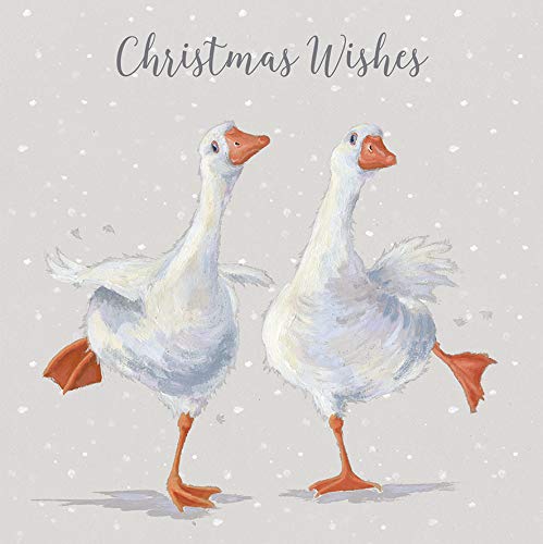 Wrendale Designs by Hannah Dale - Dancing On Ice - Luxury Christmas Card Set - Pack of 8