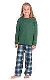 PajamaGram Big Girls' Flannel Tartan Plaid Pajamas