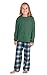 PajamaGram Big Girls' Flannel Tartan Plaid Pajamas