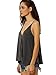 Romwe Women's V Neck Strappy Loose T-Shirt Tank Top Vest Blouses Grey XL