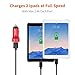 Alxum Portable Aluminum Alloy Dual Port Car Charger (Red) with 4.8A Output for Iphone 8/iPad/Samsung S8/S8+ and More