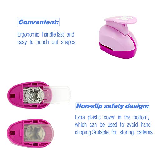 Scrapbooking Punches Paper Punch Set Christmas Multi-Pattern DIY Handmade 1-Inch Hole Puncher for Festival Papers Greeting Cards Personalized Arts Craft Cutter 6 Pack