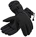Simplicity Women's Waterproof Outdoors Ski Gloves (01_Black Solid, M)