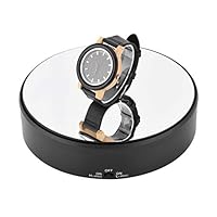 Wakects Rotating Display Stand, 360° Rotary Mirror Surface Display Holder for Jewelry Watch Cosmetic Toy Model