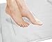 Luxury 100% Cotton Bath Mat, Bath Rug 19x35 Inches Super Thick, Soft, Clear White Color by Amber&Bakel