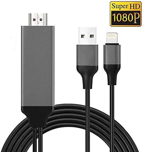 HDMI Adapter for iPhone, MOMUD iPhone to TV HDMI Adapter Cable 1080P HD Digital AV Adapter Compatible with iPhone 7 / 7Plus / 8 / 8Plus / X/XR/XS/XS max, iPad, iPod to TV Projector Monitor