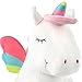 Athoinsu Rainbow Unicorn Stuffed Animal with Wings Smiling and Sleeping Soft Plush Colorful Unicorn, Nice Gift for Babies Toddlers at Birthday Christmas Thanksgiving Day, White, 12 Inch
