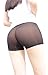 Zukzi Women's Boy Shorts Underwear Sexy See Thru Shorts Hot Pants, Sheer Black, US 6