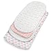 Bassinet Bed Sheets – Premium Bassinet Fitted Sheets for Halo, Mika Micky, Maxi Cosi & Others - 4 Pack – 100% Jersey Knit - Bassinet Bedding for Standard Size Oval or Halo Bassinet Pads for Girls