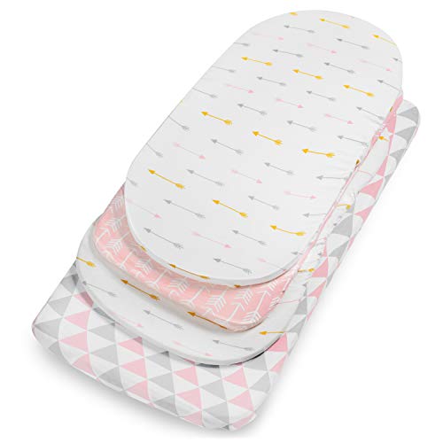 Bed Sheets Fitted Sheets 3 Pack 100 Jersey Knit Cotton Cradle Sheets