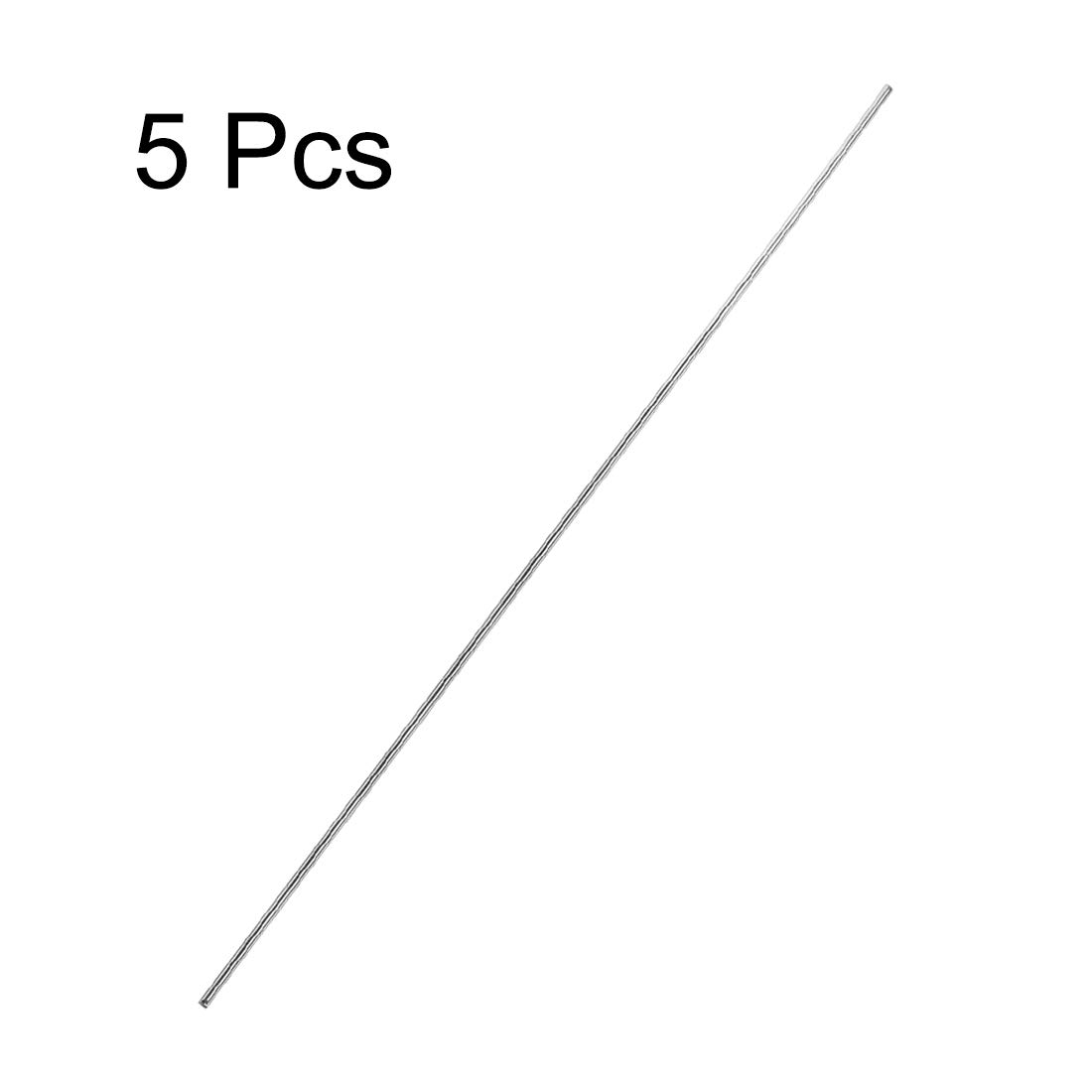 sourcing map 1.5mm x 300mm 304 Stainless Steel Solid Round Rod for DIY Craft - 5pcs - Image 4