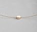 Gold Dot Necklace - Tiny - Floating - Circle - Simple - Pebble - Disc - Round - Small - Minimal