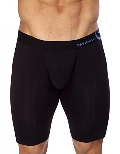 Obviously Essence - Naked â€“ Boxer Brief 9 Inch Leg (X-Large, Black)