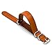 CIVO Genuine Grain Leather NATO Zulu Military Swiss G10 Watch Band Strap 18mm 20mm 22mm with Stainless Steel Buckle (Brown, 20mm)