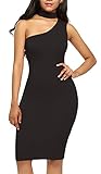 Sweetnight Women Sleeveless Long Sleeve Slim Fit Bodycon Cocktail Wedding Party Midi Dress