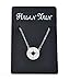 HUAN XUN Stainless Steel Silver Karma Compass Necklace Dainty Chain, 16