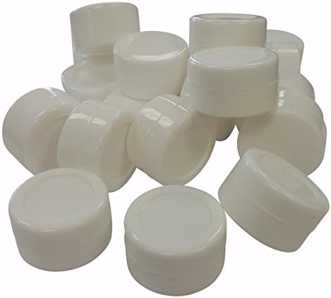 Elevated Equipment Silicone Wax Concentrate Container Jar 5ML Set of 20 (White)