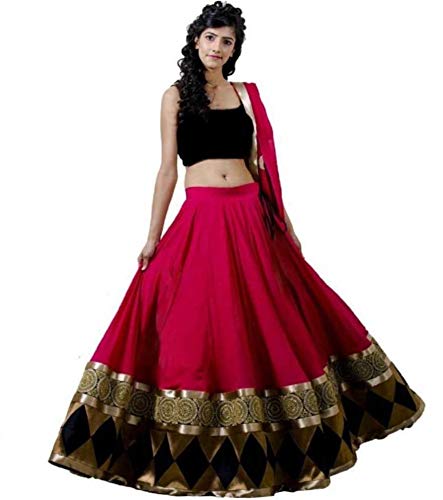 Women's Net Semi-Stitched Lehenga Choli (Metallic)