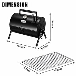 MAISON HUIS Adjustable Portable Charcoal Grill