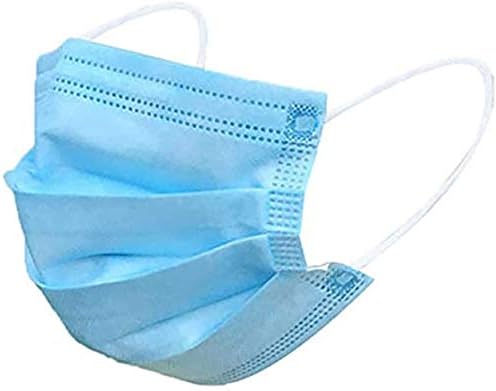 qwert 50 Disposable Face Masks Surgical Medical Dental Industrial Quality 3-Ply New Blue