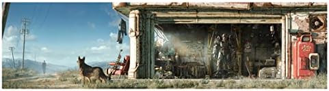 Fallout 4 Sole Survivor and Dogmeat Female Key Art Wall Wrap