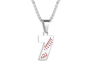ZRAY Inspiration Baseball Jersey Number Necklace Stainless Steel Charms Number Pendant for Men Women
