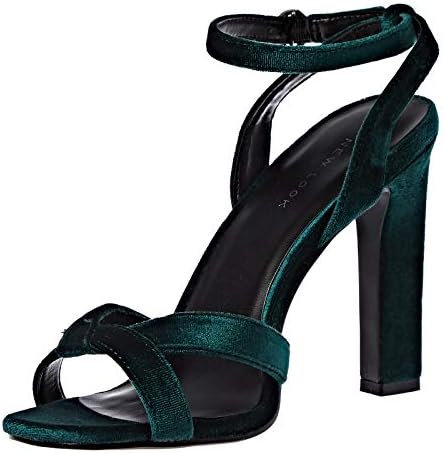dark green sandal heels