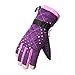 eWing Womens Winter Snow, Ski, Snowboard, Cold Weather Gloves with Thinsulate, Purple, One Size