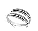 Leaf Oxidized Open Designer Ring New .925 Sterling Silver Band Size 10