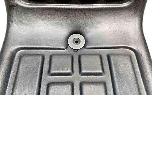 Cozyel PVC Waterproof Black Tractor Seat with Back Rest a Drain Hole Water-Resistant Steel Frame for Lawn Mower, Garden Tractor UTV/ATV Mini Digger Mower Forklift