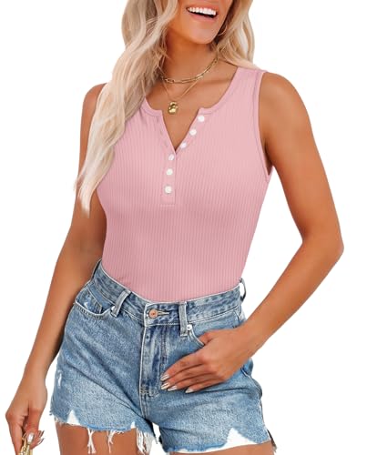 OFEEFAN Women's Tank Tops – Sleeveless Loose Fit Summer Shirts, Floral Print, Casual Wear, Size XL