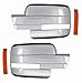 EAG 09-14 Ford F150 Truck Mirror Cover with Turn Light Signal Hole Triple Chrome Plated ABS (65-0304)