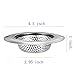 BRIESLY Set of 2 Stainless Steel Kitchen Sink Strainer - Large Wide Rim 4.5