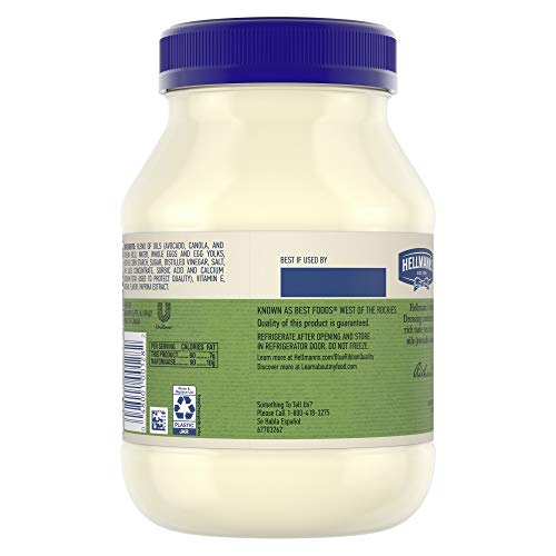 Hellmann's Mayonnaise Dressing, Avocado Oil with a hint of Lime 24 oz