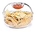 Adorn Crystal Clear Plastic Chips n' Dips/Salad Bowl with Detachable Arch Style Dip Cup