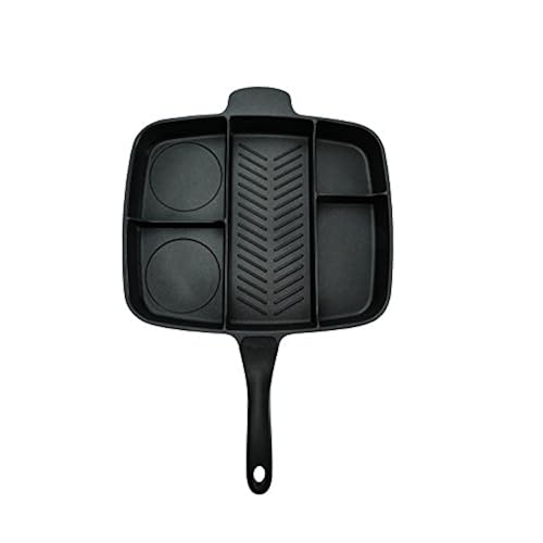 Master Pan Non-Stick Divided Grill/Fry/Oven Meal Skillet, 15 Home & Kitchen, Kitchen & Dining, Cookware, Skillets
