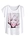 SweatyRocks Women's Loose Short Sleeve Casual T-Shirt Graphic Print Tee Tops