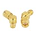 RP SMA Male to RP SMA Female 45 Degree Antenna Adapter Gold Plated Connector for FPV Race RX5808 Fatshark Goggles Pack of 2