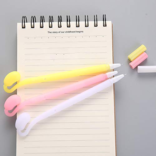 Hosaire 0.5mm Gel Ink Fine Point Pen,Medium Roller Ball Pens Tip Liquid Gel Pen,Students Office Stationary Supplies,12 PCS (Yellow Bean Sprouts) - Thumbnail 7