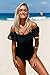 FARYSAYS Women's Stylish Ruffle Off The Shoulder One-Piece Swimwear Swimsuit