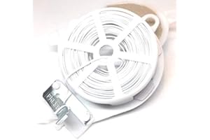 Weststone 1pcs 65ft (20m) White Plastic Twist Tie Roll with Cutter - Oval