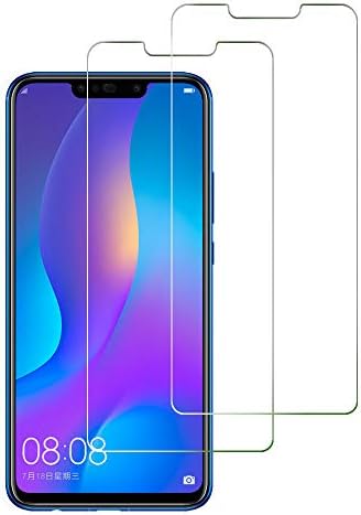 2Pack, Screen Protector Compatible with Huawei P smart Plus/Nova 3i, Premium Tempered Glass with 9H Hardness, 2.5D Round Edge, [Crystal Clearity], [Scratch-Resistant], [No-Bubble] For Huawei P smart+