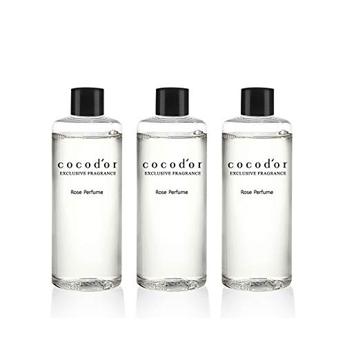 Cocod'or Reed Diffuser Oil Refill/6.7oz/Rose Perfume/3 Pack