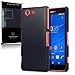Sony Xperia Z3 Compact Case, Terrapin [Extra Slim Fit] Hybrid Rubberized [Black] Protective Hard Case for Sony Xperia Z3 Compact - Black