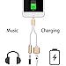 2 in 1 Lightning to 3.5mm Audio Adapter for iPhone 7, Amavasion Charger and 3.5mm Earphone Jack Cable Adapter (with Lightning Port Charging + 3.5 mm Port)