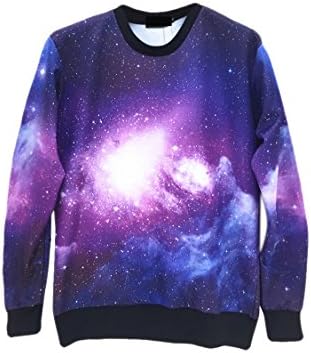 Pink Wind Pullover Long Sleeve Tie Dye Galaxy Print Sweatshirt T Shirt(21)