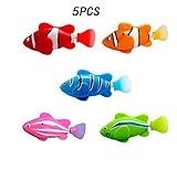 Bao Sheng@ [5 Units] Flashy Electronic Pets Toy Robot Fish Swimming Diving Electric Turbot Clownfish (DZY-X5)